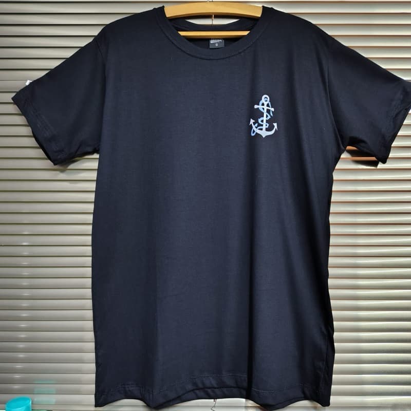 Camiseta Básica Masculina Âncora Algodão Premium Camisa Casual Slim