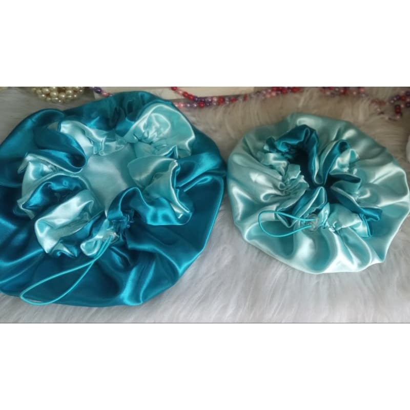 🌟 Touca de Cetim Combo Mãe e Filha: kit de 2 Toca de Cetim para Cabelo – Cuide dos Seus Fios com Estilo! Envio imediato🌟