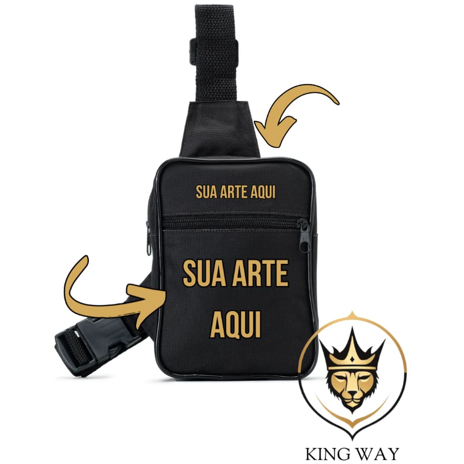 Personalizado Shoulder Bag Transversal de Peito Com Alça Regulável Unissex Mini Bolsa Esportiva