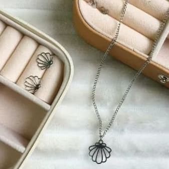 Conjunto Colar e Brinco Feminino em Aço Inoxidável | Não Escurece | Antialérgico | Alta Durabilidade Luxo Promoção