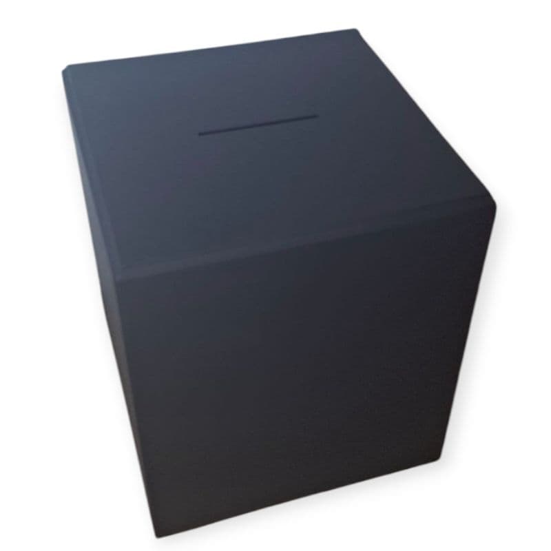 Urna Quadrada cofre mdf 6mm totalmente lacrada cor Preto