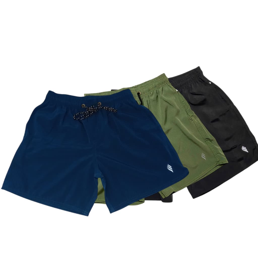 Short Tactel Bermuda Masculina Moda Praia Cademia Atividades Físicas Tecido Leve Com Elastano