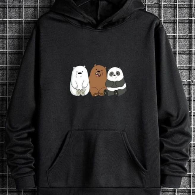 Moletom Canguru Unissex Masculino e Feminino Flanelado 3 Ursinhos Casual Confortável