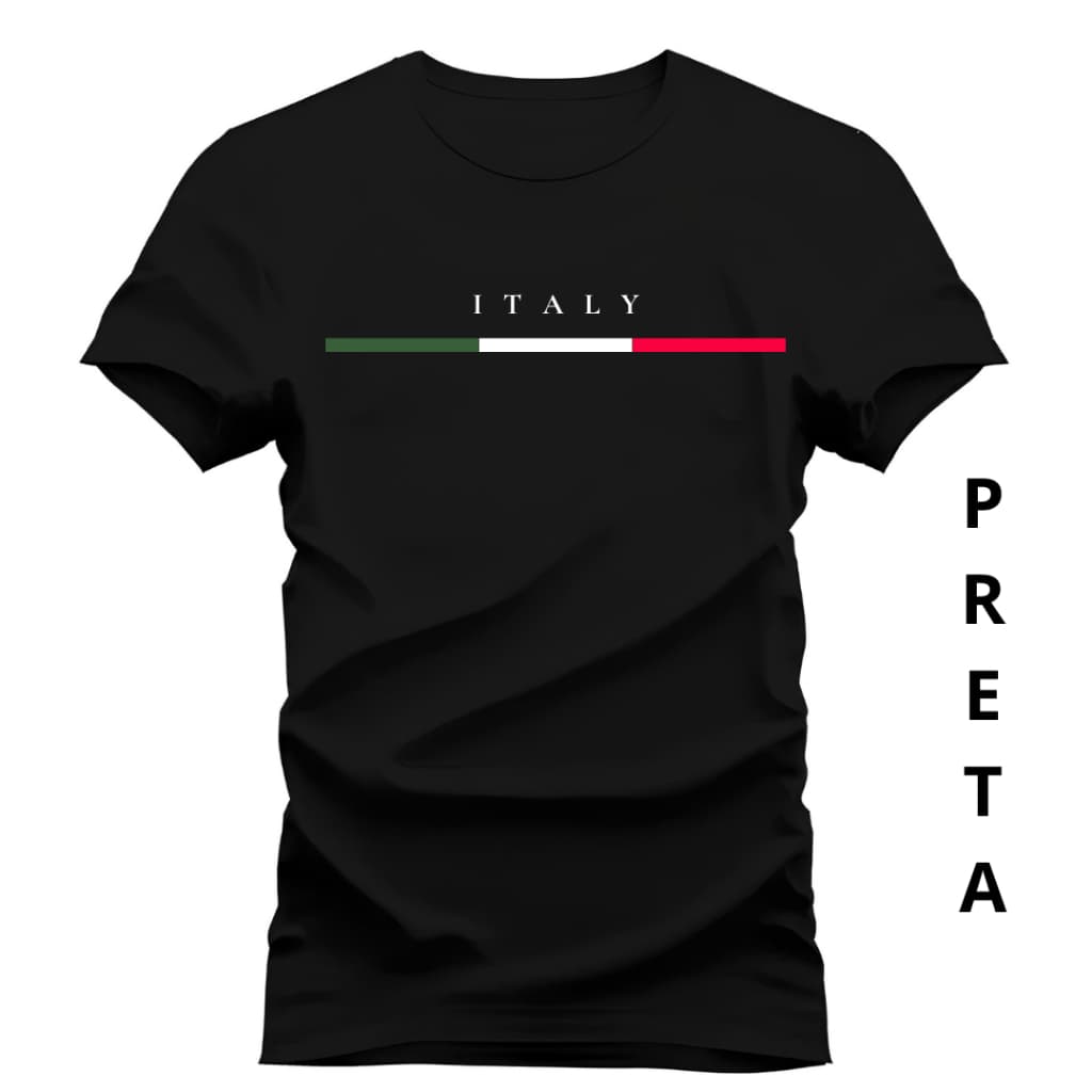 Camisetas Unissex Italy Blusa De Envio Imediato Camisa 100% Algodão