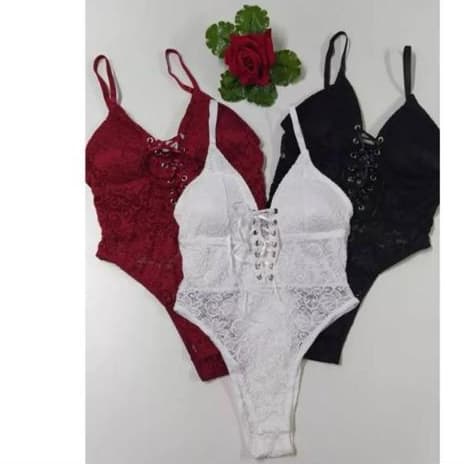 Body Renda Decote Moda Feminina Verão até o tamanho GG