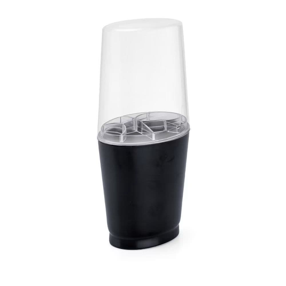 PORTA ESCOVA DE DENTE E CREME DENTAL COM TAMPA E DIVISÓRIAS TRANSPARENTE PARA BANHEIRO CORE VIVAS