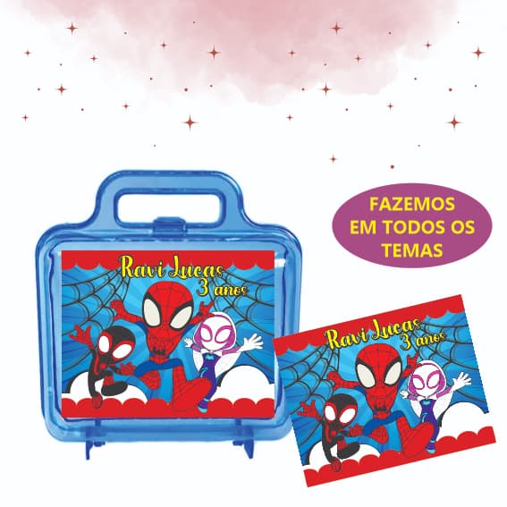 Adesivo para maletinha acrílica - material personalizado em qualquer tema e resistente a água