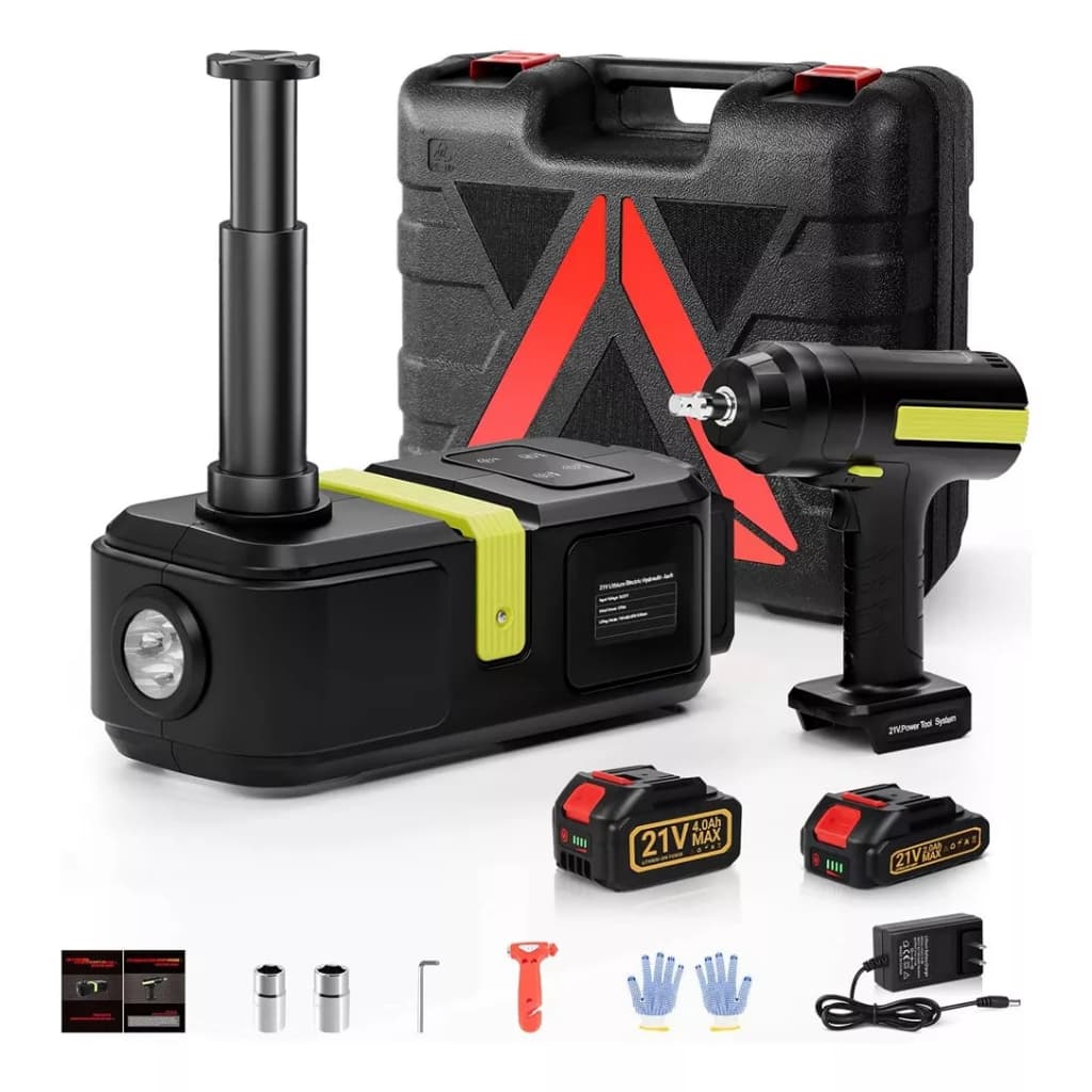 Kit De Macaco Hidráulico Elétrico Para Carro 5t E 2 Baterias
