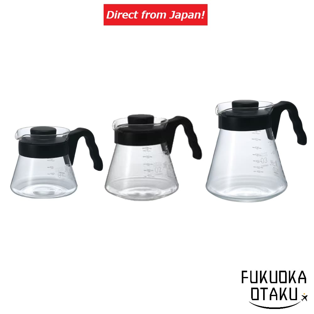 Servidor de Café HARIO V60 VCS-01B/02B/03B 450ml~1000ml Vidro Resistente【Direto do Japão】