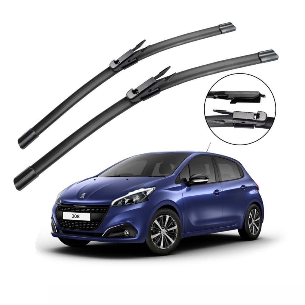 Par Palhetas Peugeot 208 2012 a 2018 Limpador De Parabrisa Silicone Chuva