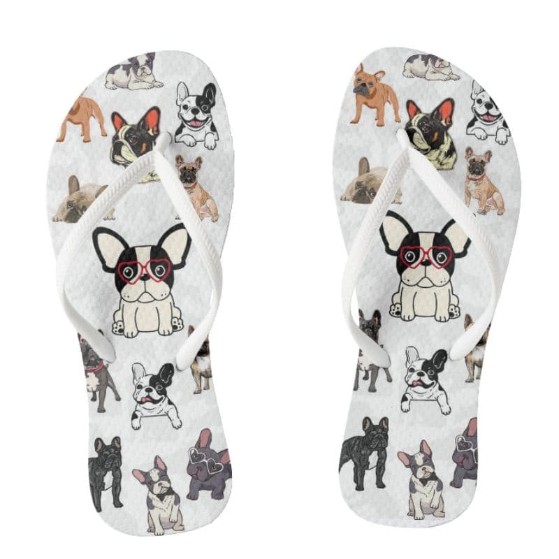Chinelo Bulldog Francês Mãe Pai de Pet Animais de Estimação Cachorro