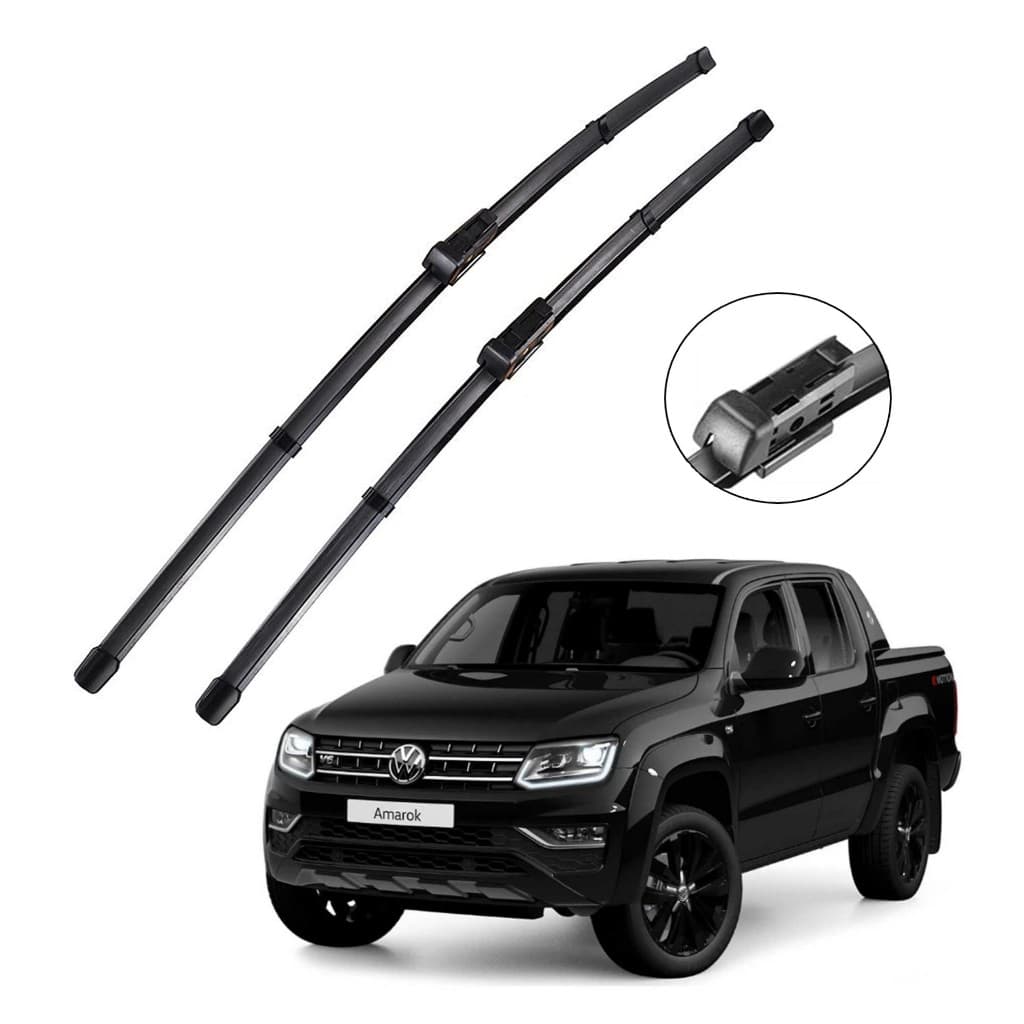 Par Palhetas Limpador De Parabrisa Silicone Chuva Amarok 2014 A 2022