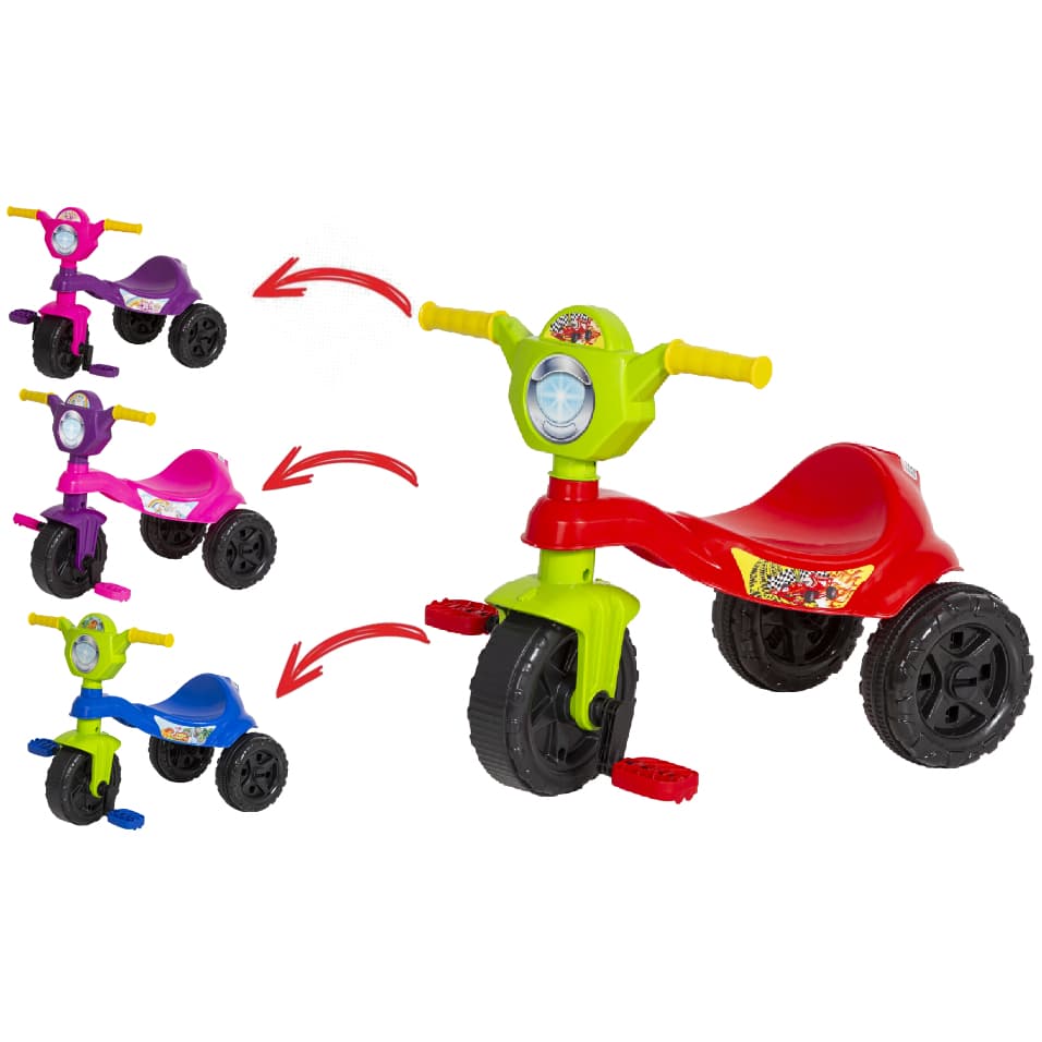 Motoca Triciclo Menino E Menina Resistente Certific. Inmetro