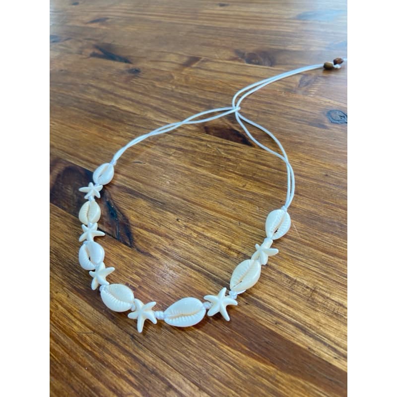 Colar Choker Artesanal Moda Praia Verão Búzios e Estrela