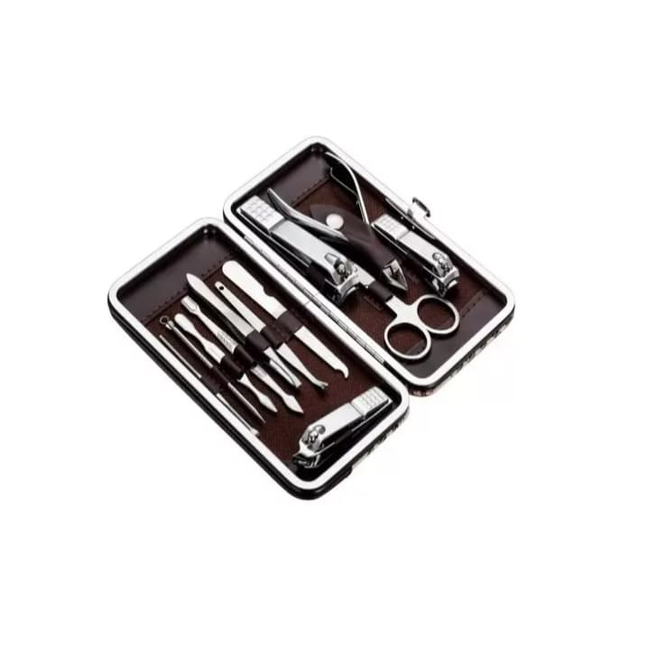 Conjunto De Manicure De Aço Inoxidável De 12 Peças