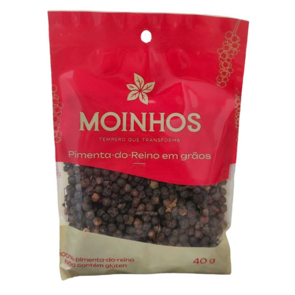 Pimenta-do-Reino Preta em Grãos 40g Ideal para moedor - 100% Natural - Sem Glúten