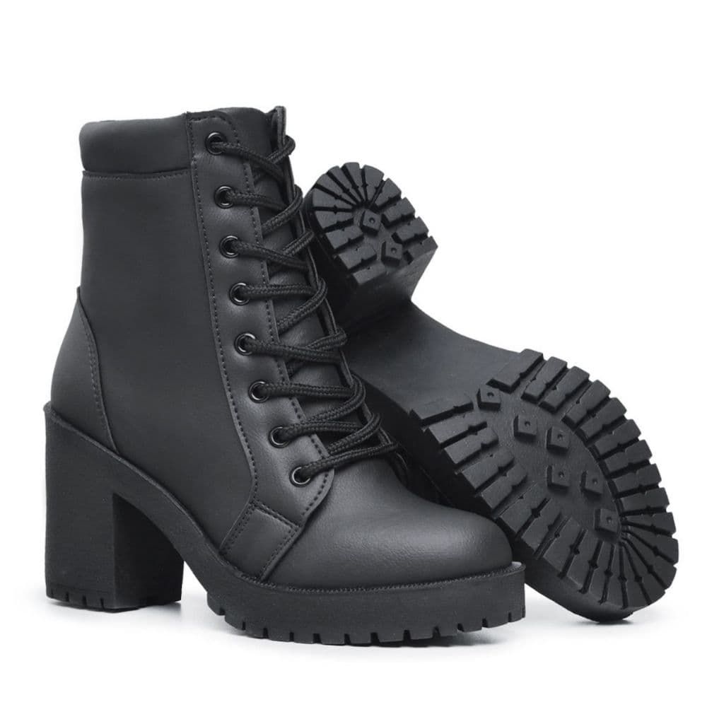 Bota Feminina Virginia Bota Cano Curto Inverno 2025 Solado Tratorado Outono Inverno