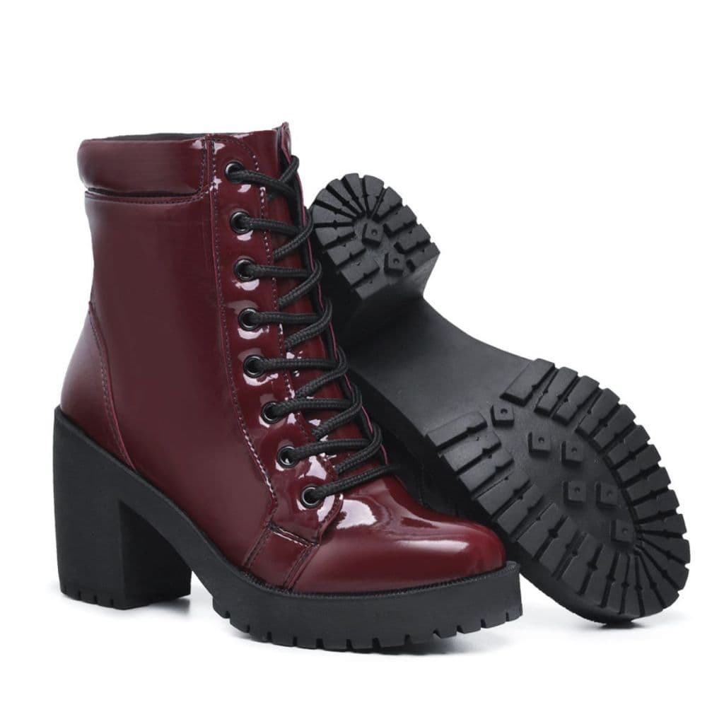 Bota Feminina Marsala Virginia Bota Cano Curto Inverno 2025 Solado Tratorado Outono Inverno