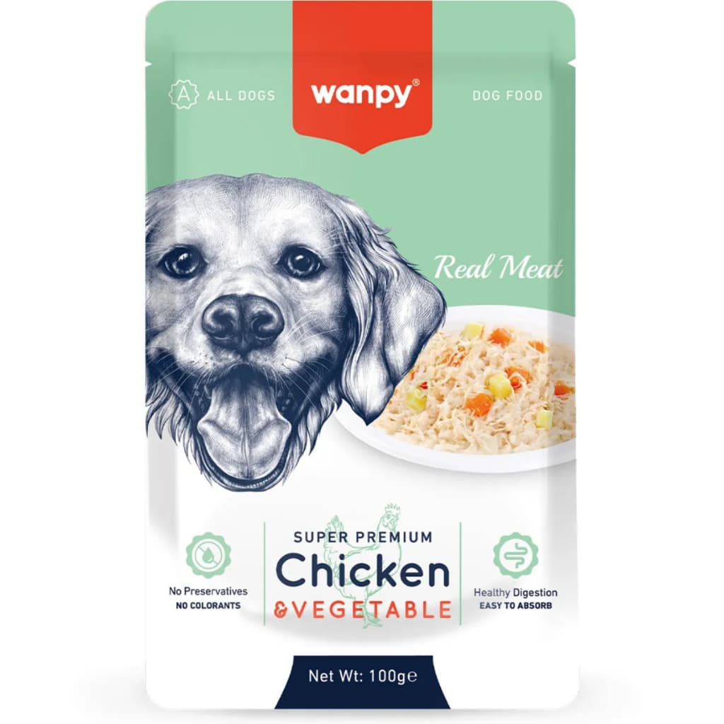 Petisco Para Cachorro Wanpy Sachê De Frango E Vegetais 100g