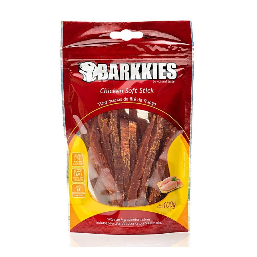 Snack Barkkies Soft Sticks Para Cães - 100g