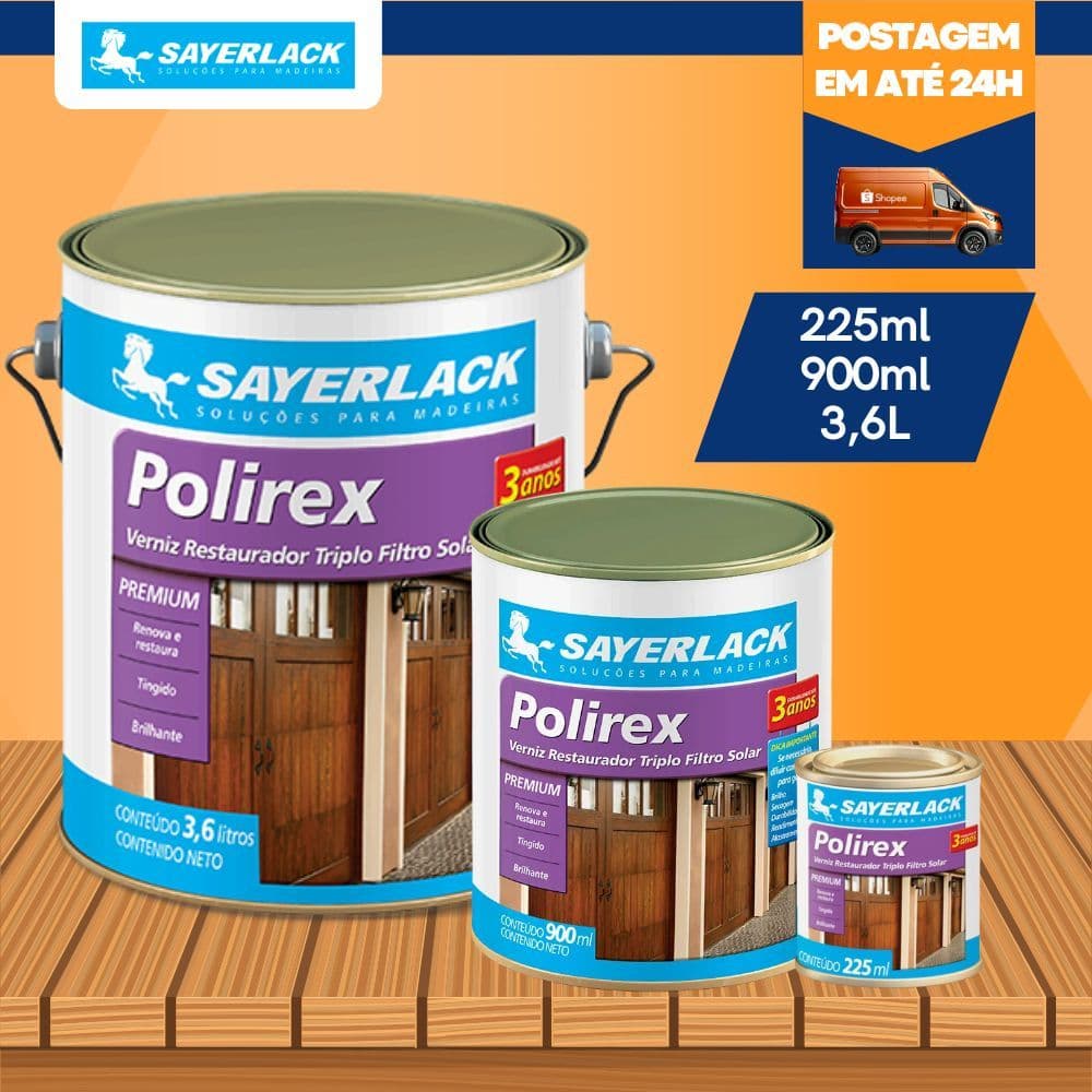 Verniz Mogno/Imbuia 900ml/3,6L Polirex Sayerlack