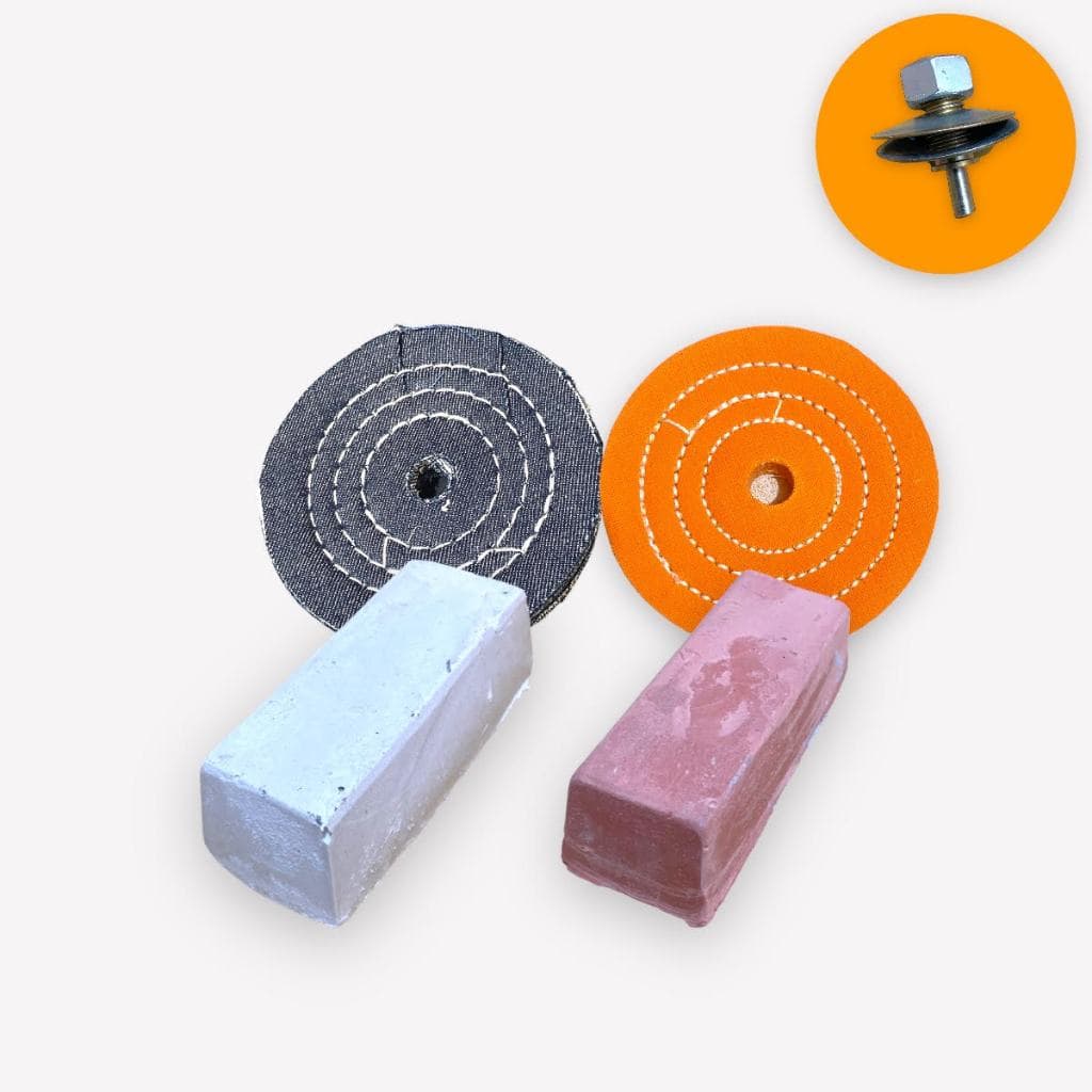Kit 59 - 10cm Polir Espelhar Aluminio Massas Pequenas 230g