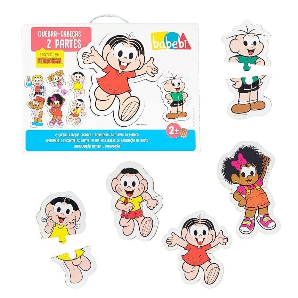 Brinquedo Infantil Quebra-cabeças 2 Partes Turma Da Mônica + 2 Anos - Original Lacrado