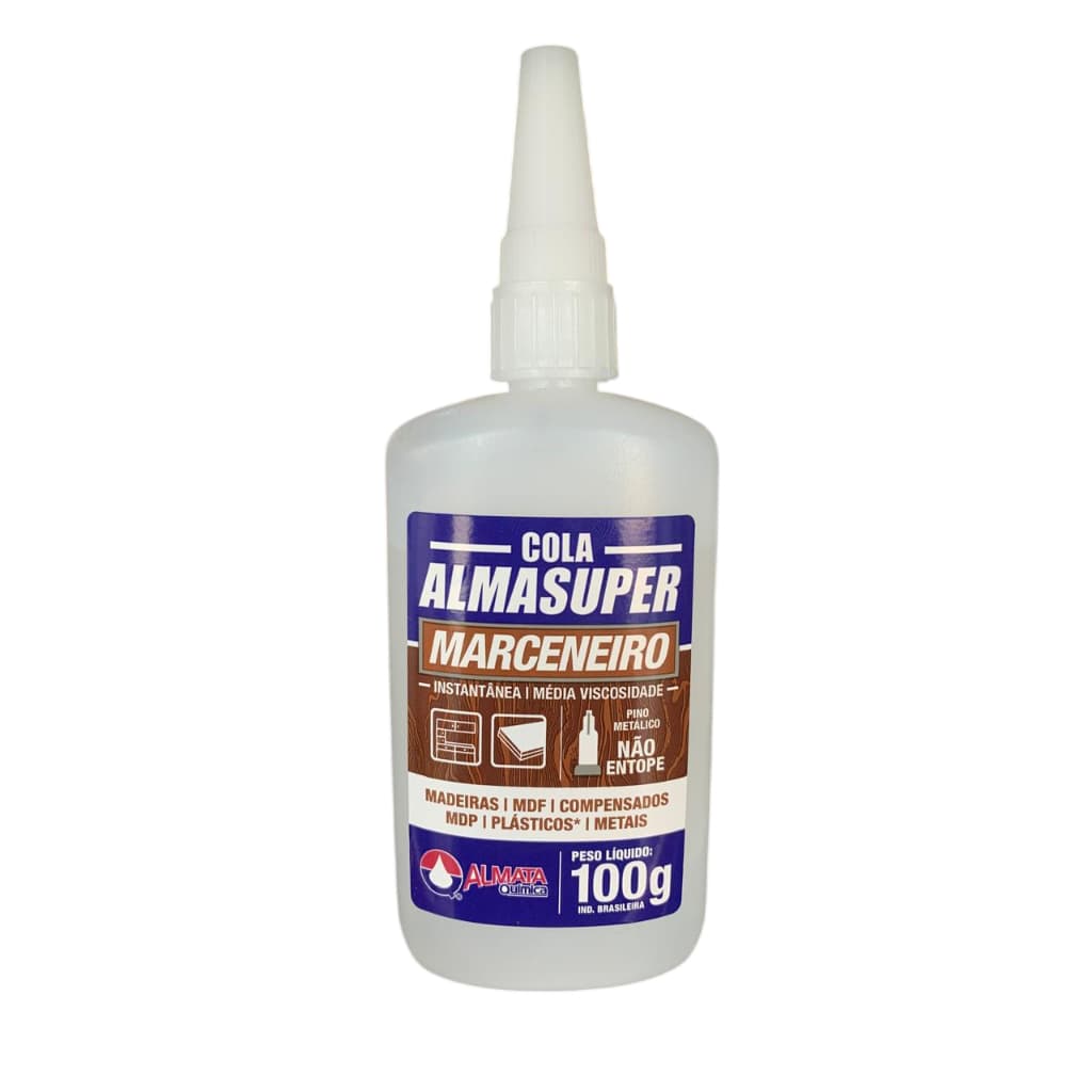 Cola Almasuper Instantânea Marceneiro 100g Bico Desentupidor