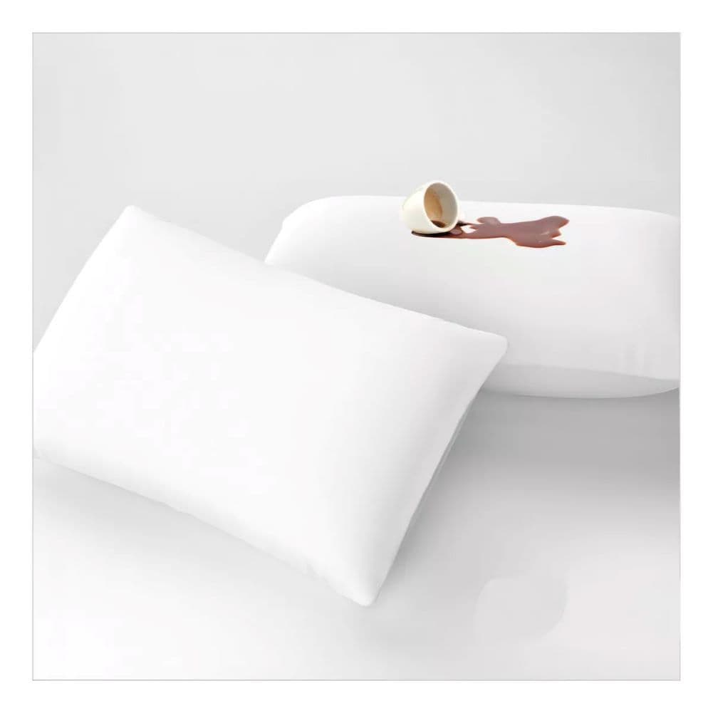 Kit 6 Capas Impermeável de Travesseiro com Zíper Fronha Protetora Antiácaro - BRANCO