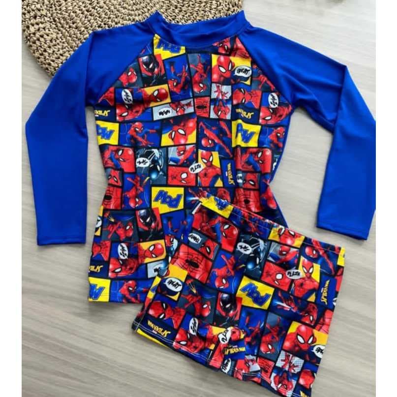 Conjunto Moda Praia Infantil Homem Aranha