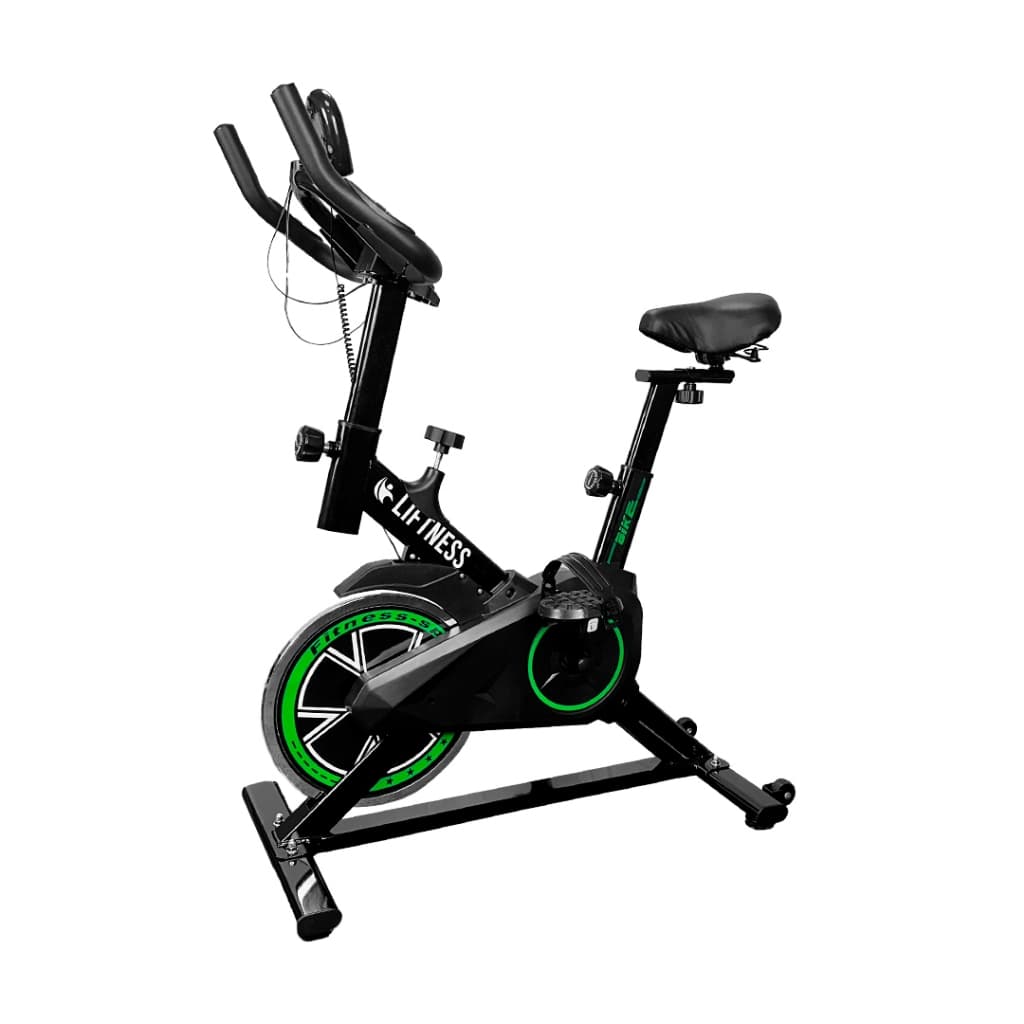 Bicicleta Ergométrica Para Spinning Preto e Verde Liftness SP50
