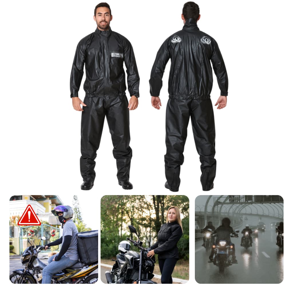 Capa De Chuva Corta Vento Impermeável Para o Frio Calça/Jaqueta Moto Motoqueiro Motociclista Motoboy