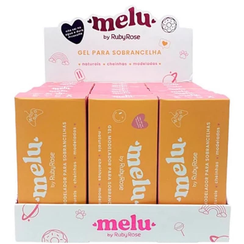 Gel para sobrancelha Melu by Ruby Rose  modeladas cheinhas naturais fixação forte e duradoura