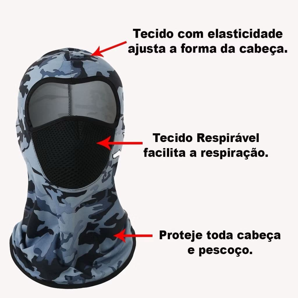Balaclava Proteção - Uv Máscara De Pesca - Esportiva Protetor - Solar De Ciclismo -