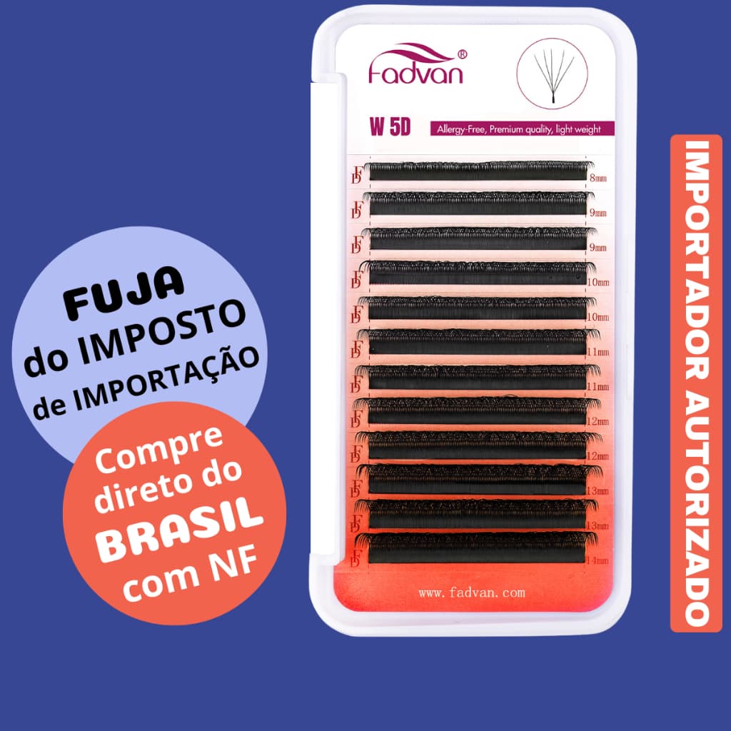 Cílios 5D W Fadvan Preto Marrom Curvatura D M Volume Egípcio Alongamento Extensão De Cílios Cilio | Tamanho Único | MIX