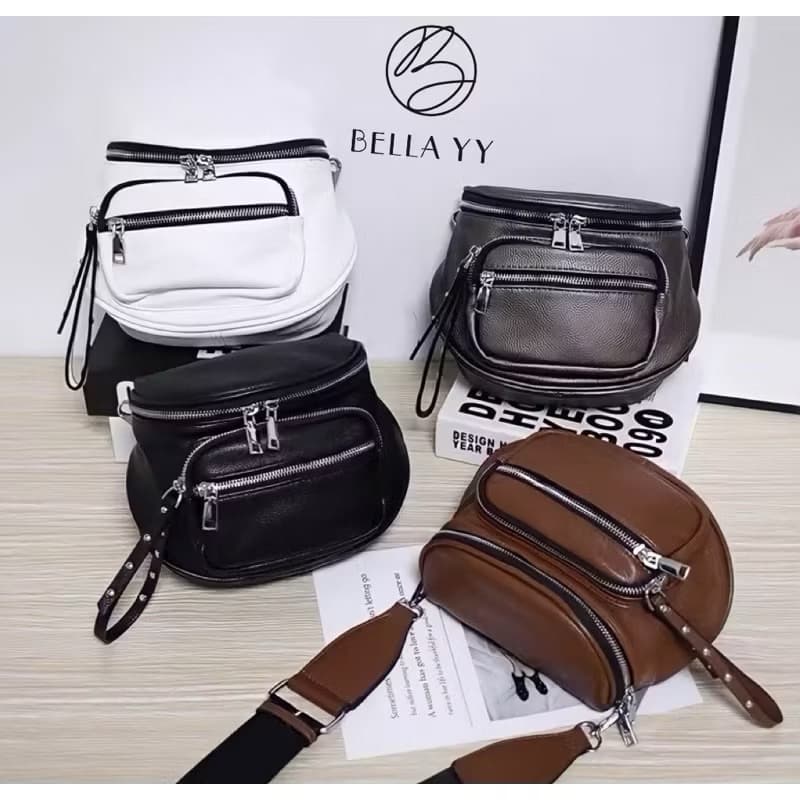 Bolsa Sophie Pochete Feminina Em Couro Pu Transversal Tipo Pochete Com Zíper Duplo