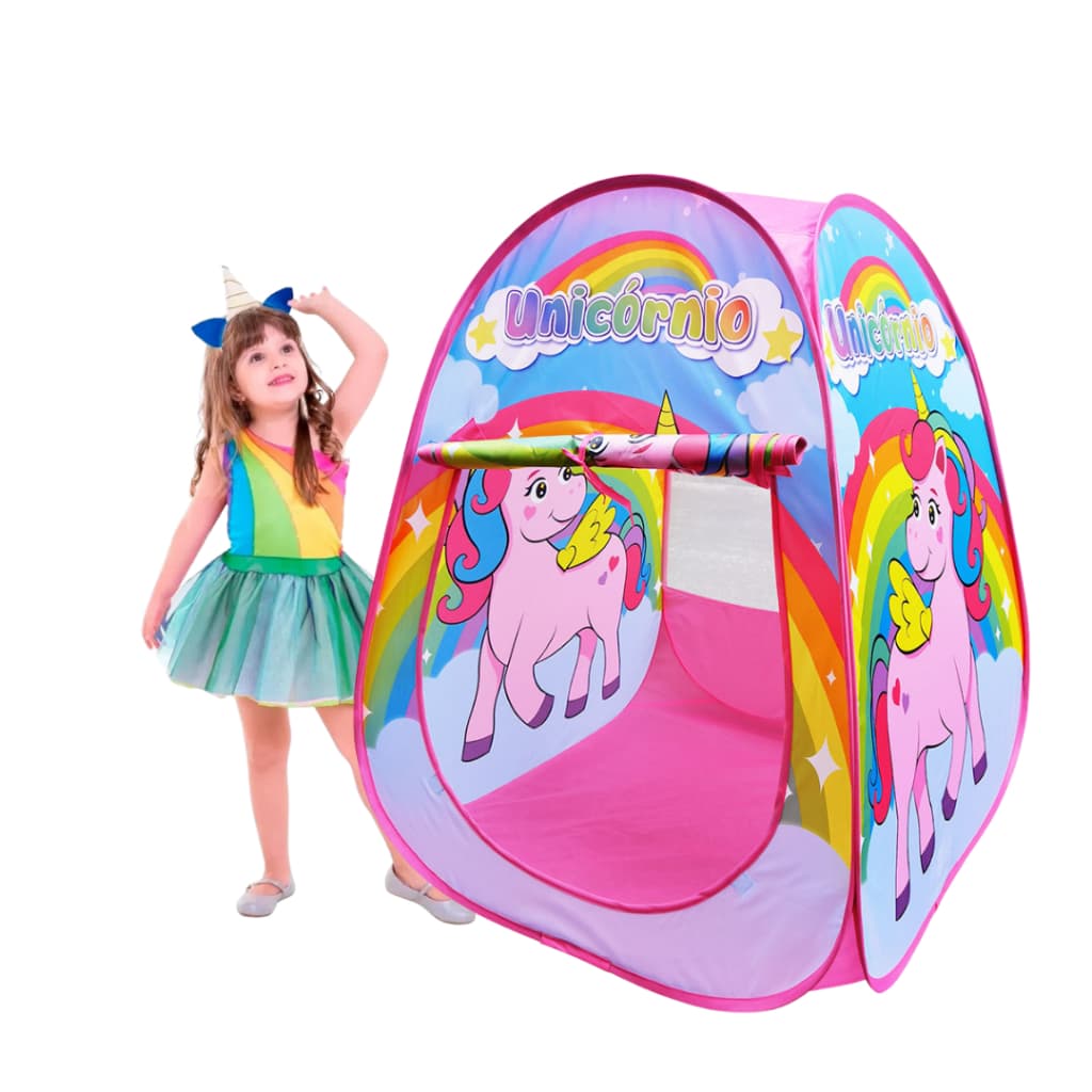Barraca Infantil Dobrável Toca Unicornio ou Tenda Cabana Iglu Criança Baby Unicornio DM Toys
