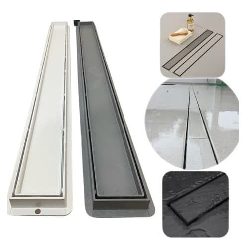 Ralo Banheiro Linear Oculto Seca Piso 6x90 Invisível Sifonado