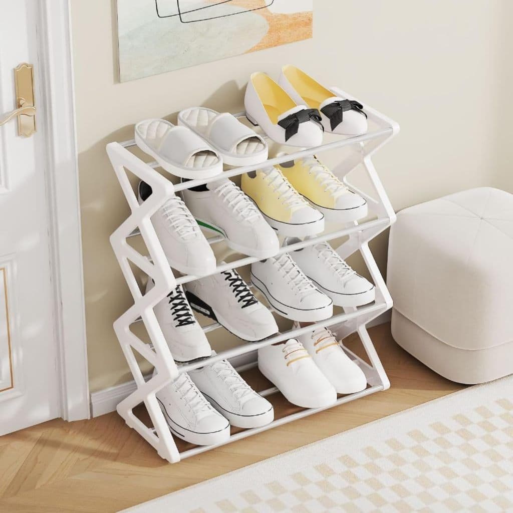 Sapateira Multiuso 4 andares organizadora 8 pares Tênis Sandálias Sapatos e Chinelos