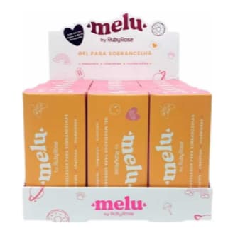 Box c/ 24 und Gel Modelador para Sobrancelhas Melu Ruby Rose -HBF518