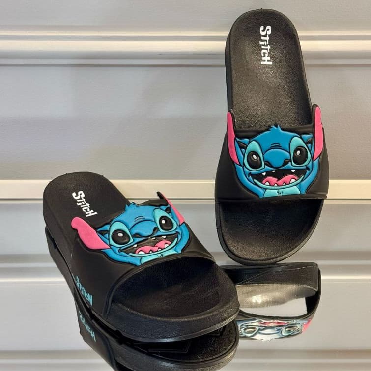 Sandália Slide Adulto Stitch Slide Nuvem Feminino Solado Macio Confortável Chinelo Stith