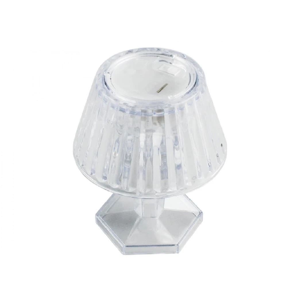 Luminária Abajur Cristal Sem Fio Luz Led Decoração