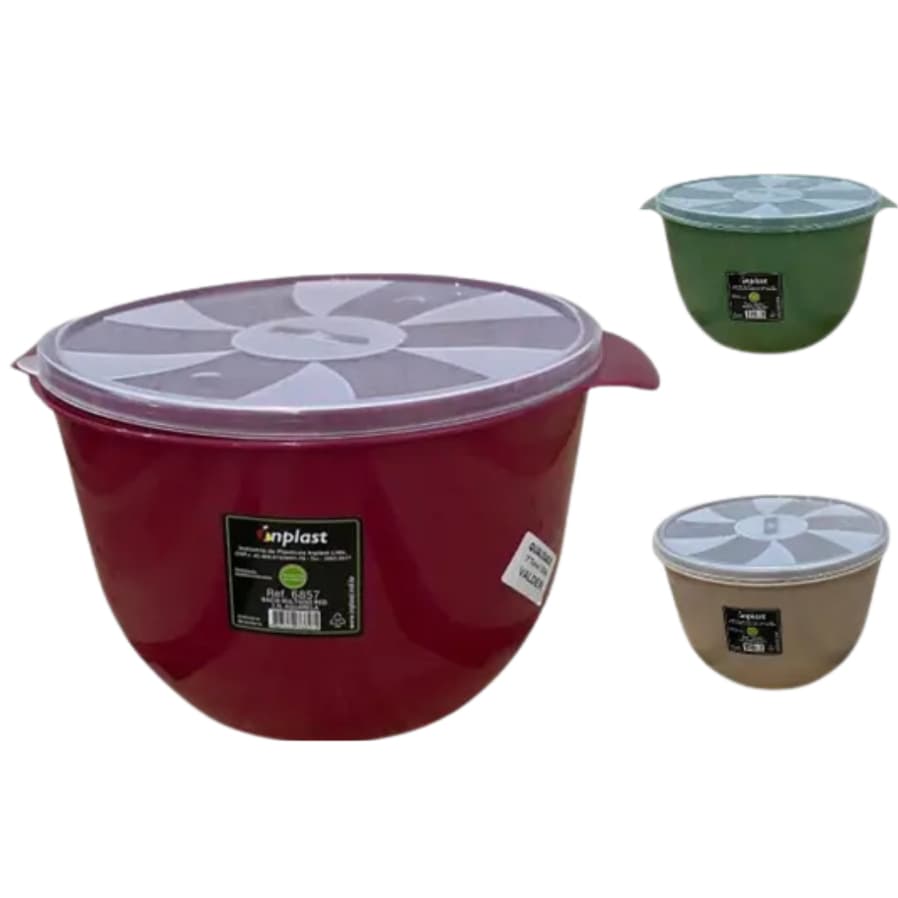 Kit 3/6 Pote Tampa 1 Litro Multiuso Cozinha