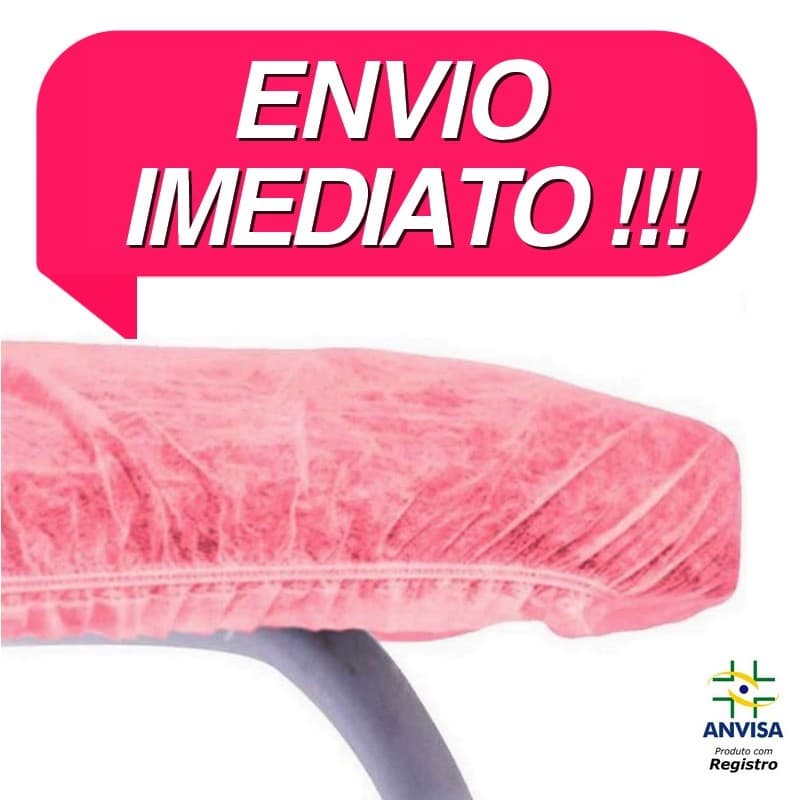 Kit 10 Lençol Descartável TNT Rosa bebê Maca 2,20x0,90 C/ Elástico Anvisa  5/10/20