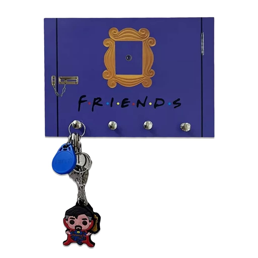 Porta Chaves Friends Em Mdf 21x15 Cm