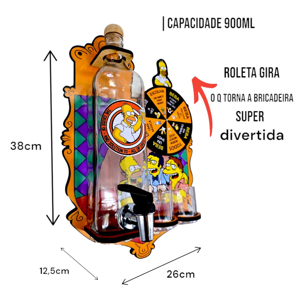 Pingometro De Parede Porta Cachaça Com Roleta Shot Divertida para bebidas dosador