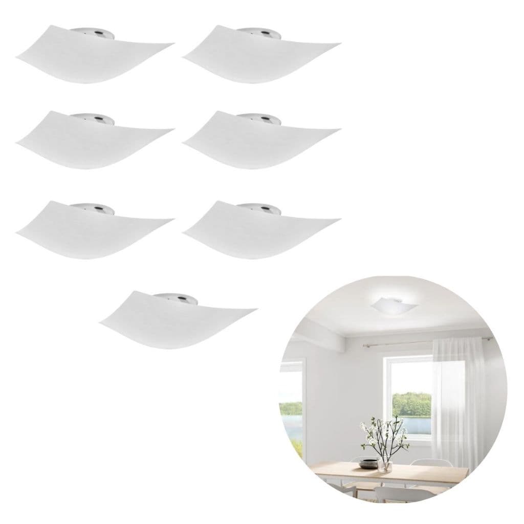 7 Plafon Solari Quadrado 28cm 30w Para 1 Lâmpada Taschibra