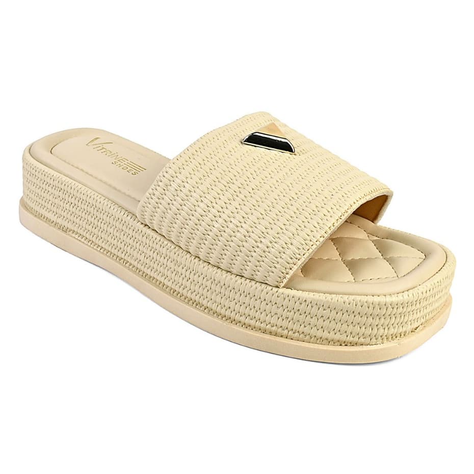 Tamanco Feminino Vitrine shoes Sandália Flatform Chinelo Confortável