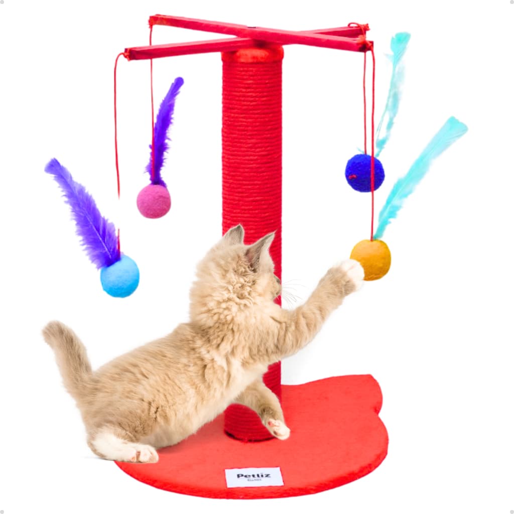 Brinquedo Arranhador Anti Stress Gatos Cara de Gato Interativo Sisal E Madeira Pop ou Premium Petliz