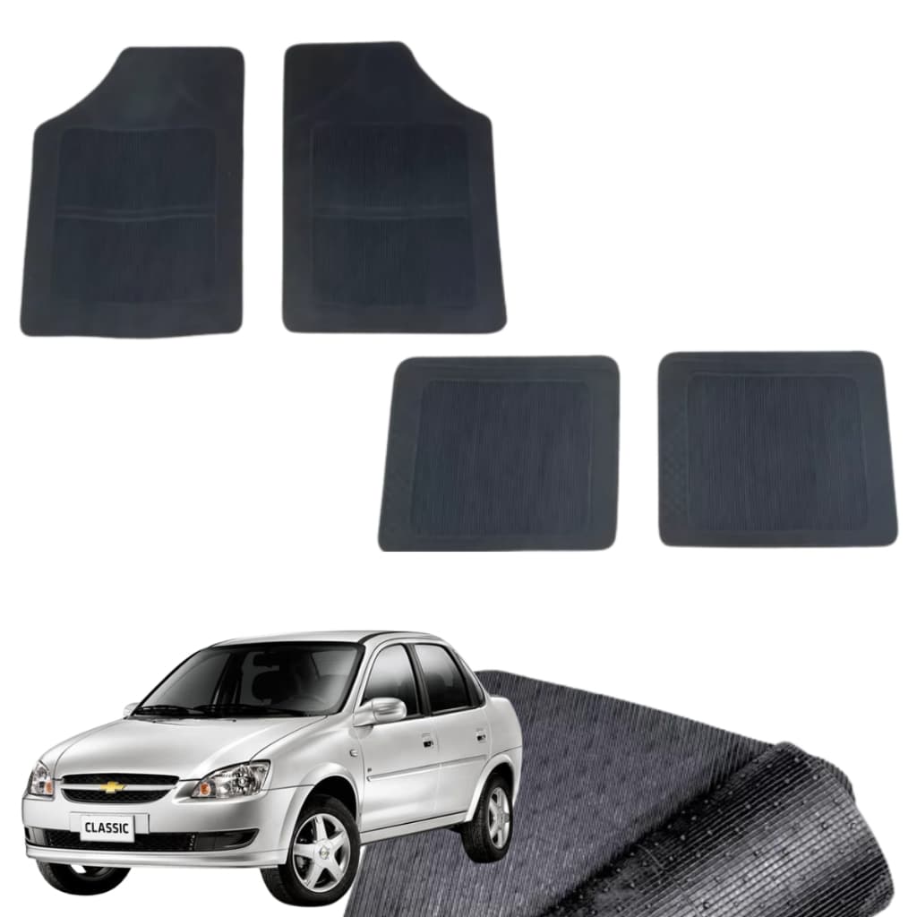 Jogo De Tapetes Para Gm Corsa Joy Hatch Sedan 03/12 Em Borracha